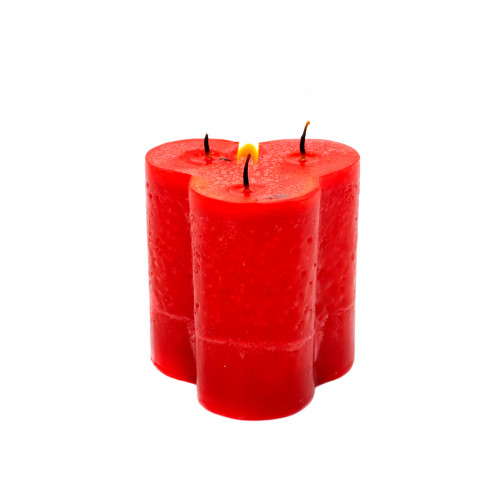 Divina Providencia Rojo Cirio 3 Pabilos