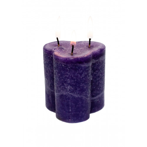 Divina Providencia Morado Cirio 3 Pabilos