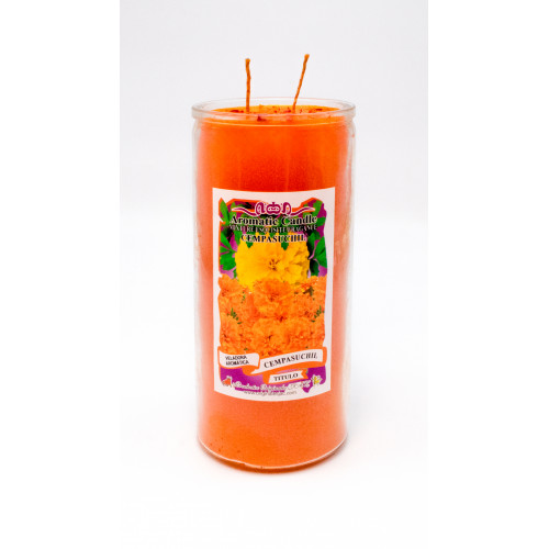 Cempasuchil Naranja Veladora Jumbo