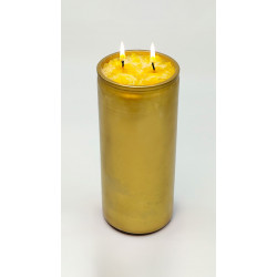 Veladora Dorada Lisa Aroma Jumbo