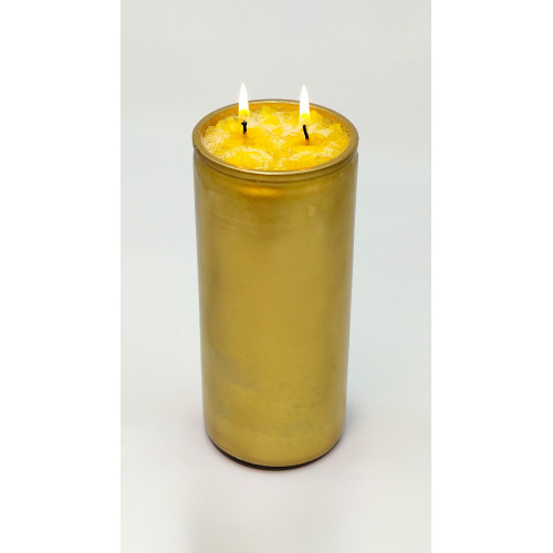 Veladora Dorada Lisa Aroma Jumbo