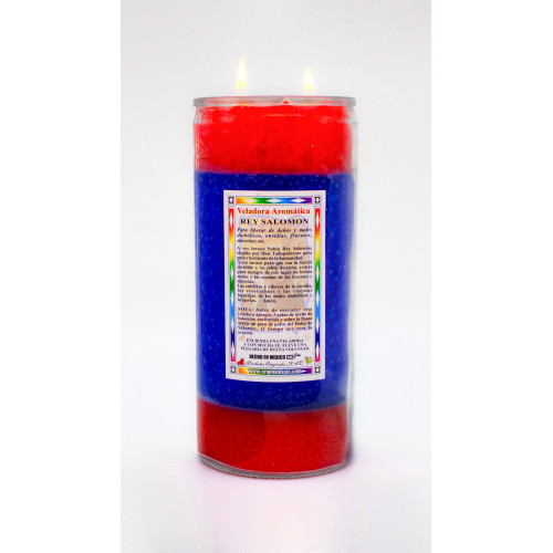 Rey Salomon Azul Rojo Veladora Jumbo