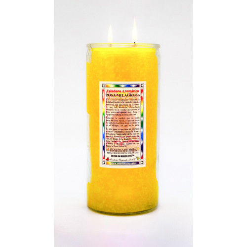 Rosa Milagrosa 2 Veladora Jumbo