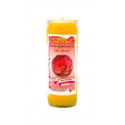 Rosa Milagrosa Amarilla Veladora Aromatica