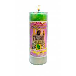Holy Death Levanta Negocios Candle Title