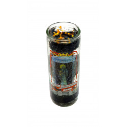 Santisima Muerte Negra Veladora Gel
